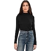 Madewell Womens Coverstitch Turtleneck Drapey Rayon Rib