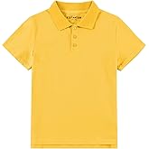 Kid Nation Boys Polo Shirts Kids School Uniform Shirts Short Sleeve Girls Collared Shirts 4-12 Years