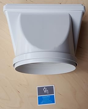 Flachkanal 220x90mm Übergang auf Rund Ø150mm asymetrisch