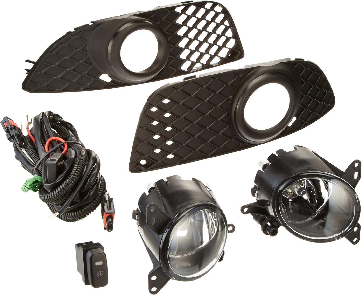 Remarkable Power FL7127 Fit For 09/1114 Mitsubishi Lancer NonEVO Chrome Black Bezel Fog Light