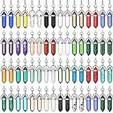 Zhehao 30 Paris Healing Crystals Earrings for Women Quartz Stone Dangle Earrings Hexagonal Gemstone Crystal Chakra Eardrop for Women