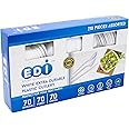 EDI [210 Piece] White Disposable Plastic Cutlery Set, Assorted - 70 Forks, 70 Knives, 70 Spoons | Extra Durable