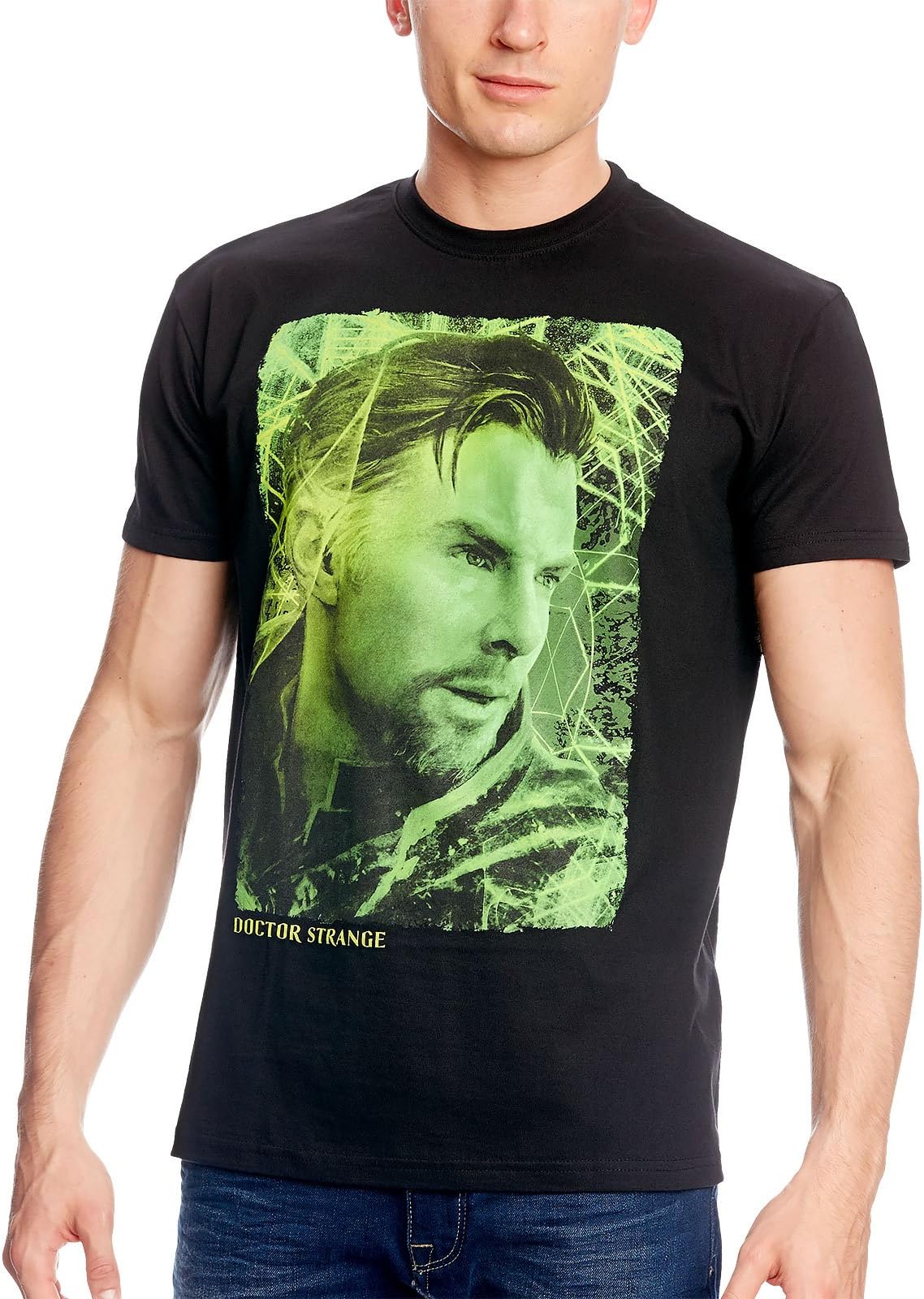 Doctor Strange Hero T-Shirt with Steven Strange by Elbenwald Black