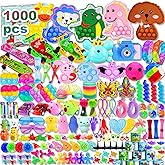 1000 Pcs Party Favors for Kids, Fidget Toys Bulk, Prizes for Kids, Fidget Stocking Stuffers Birthday Party Gifts, Carnival Treasure Classroom Prizes Box, Goodie Bag Stuffers