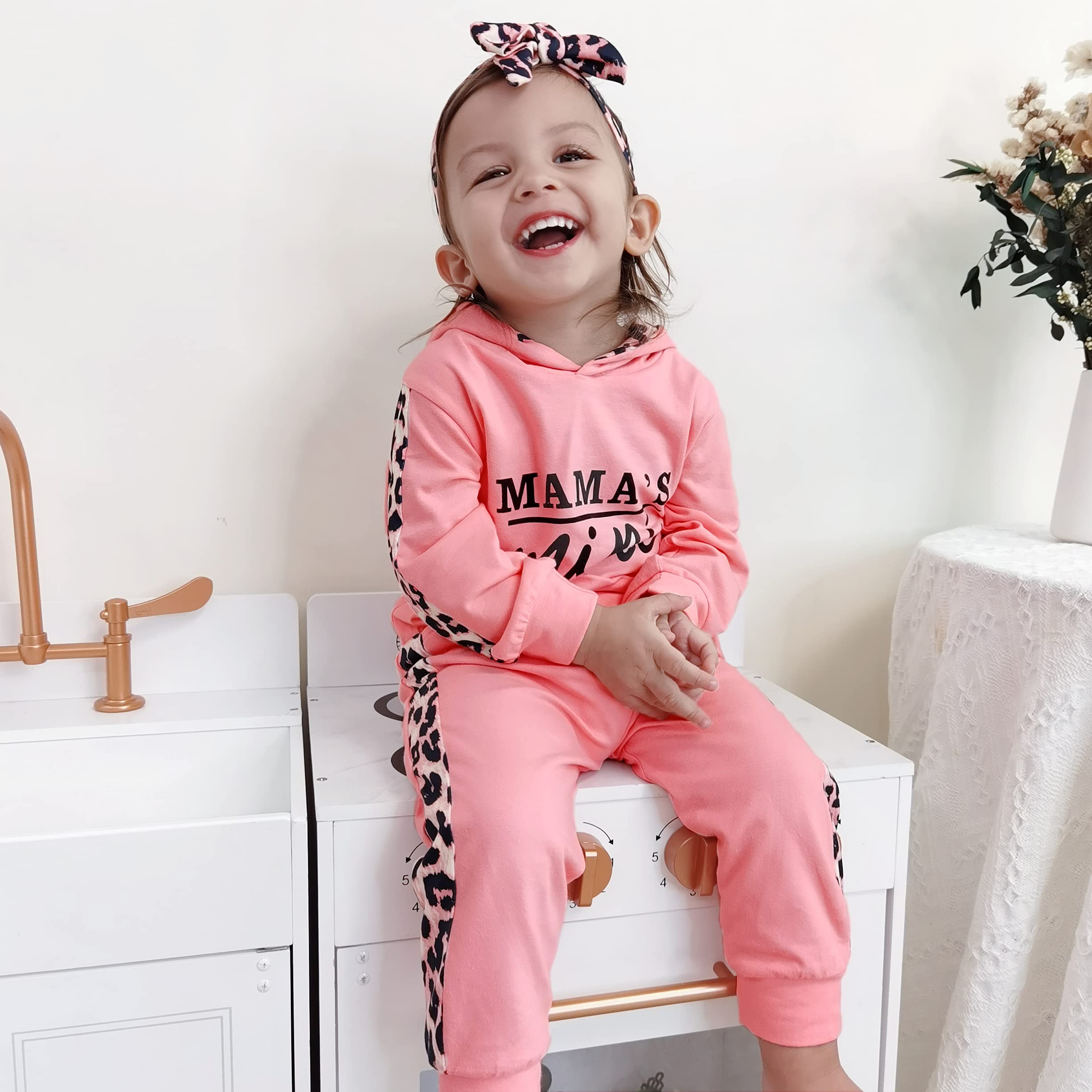 Newborn Baby Girl Clothes Outfits Infant Hoodie Sweatshirt Pants Headband Toddler Girl Clothing Set