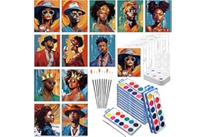 Ctosree 12 Sets Pre Drawn Canvas Kit for Painting Sip and Paint Kit Art Party Favors Pre Printed Canvases for Christmas Holiday Gifts DIY Virtual Adult's Date Night(Couple,8 x 10 in)