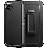 GRBeid for iPhone 16e Case Dropproof DustProof Strong Durable Heavy Duty Full Body Rugged 3-Layer Military Protective for iPhone 16e case 6.1 inch (Black+Belt) | Dropproof, DustProof, Strong, Durable, Heavy Duty, Full Body