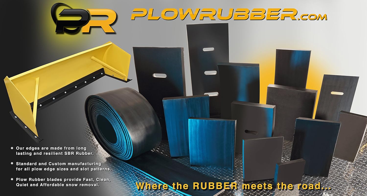 16' RUBBER CUTTING EDGE,SNOW PUSHER,SNOW PLOWS & ALL MAJOR MFG OF SNOW