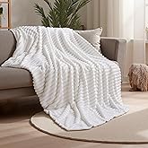 Joiedomi White Twin Blanket for Bed, Soft & Warm White Fleece Blankets Gifts for Women Men Mom, Cozy Cute Soft Cream White Throw 60x80 Inches