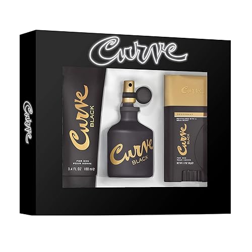 Curve Men's Cologne Gift Set Black, Pieces Include Cologne