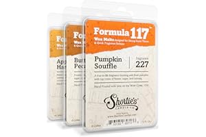 Shortie's Candle Company Fall Wax Melts Variety Pack - Pumpkin Souffle, Butter Pecan Pie, Apple Harvest - Formula 117-3 Highly Scented 3 Oz. Bars - Made with Natural Oils - Fall Warmer Wax Cubes
