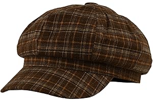 KORIXINE Newsboy Hats for Women - Retro Classic Plaid Hat Fashionable British Irish Beret Cap Girls Vintage Dressy Caps