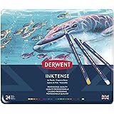 Derwent Inktense Pencil Set, Assorted Color, 24-Tin