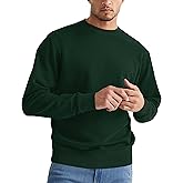 Sleepdown Men's Crewneck Sweatshirt, Soft Midweight Long Sleeve Fleece Sweatshirt for Men, Basic Pullover Mens Sweatshirt