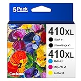 Caclemo 410XL Ink Cartridges, Remanufactured 410