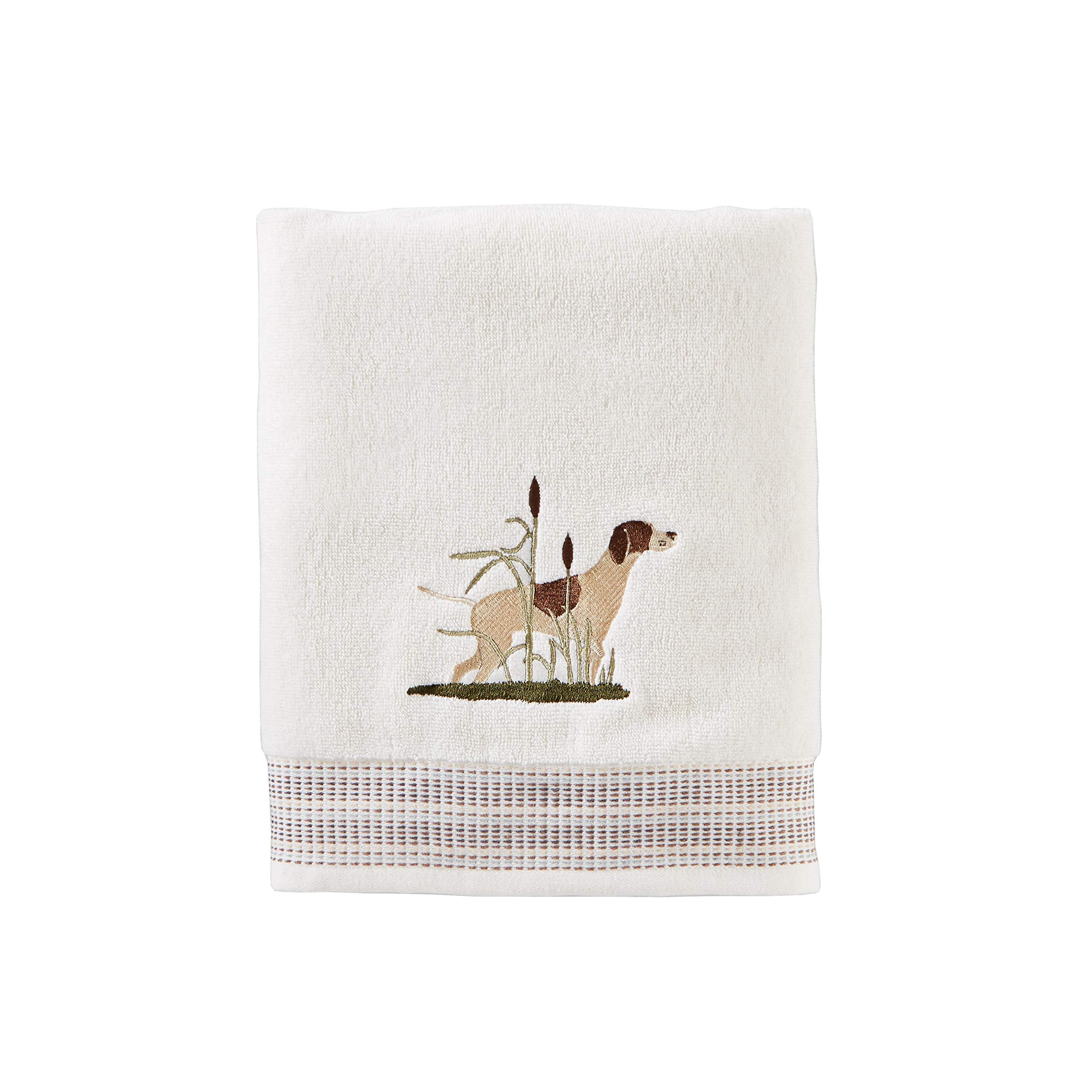 SKL Home Adirondack Dogs Bath Towel, White