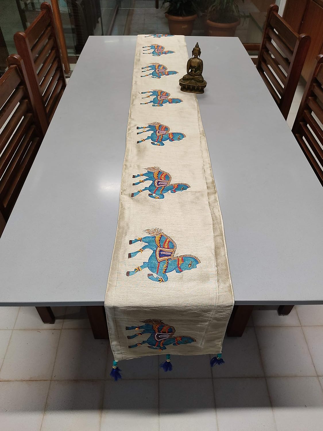 Buy AMA art studio Hand Made Heat Resistant 6 Seater Dining Table