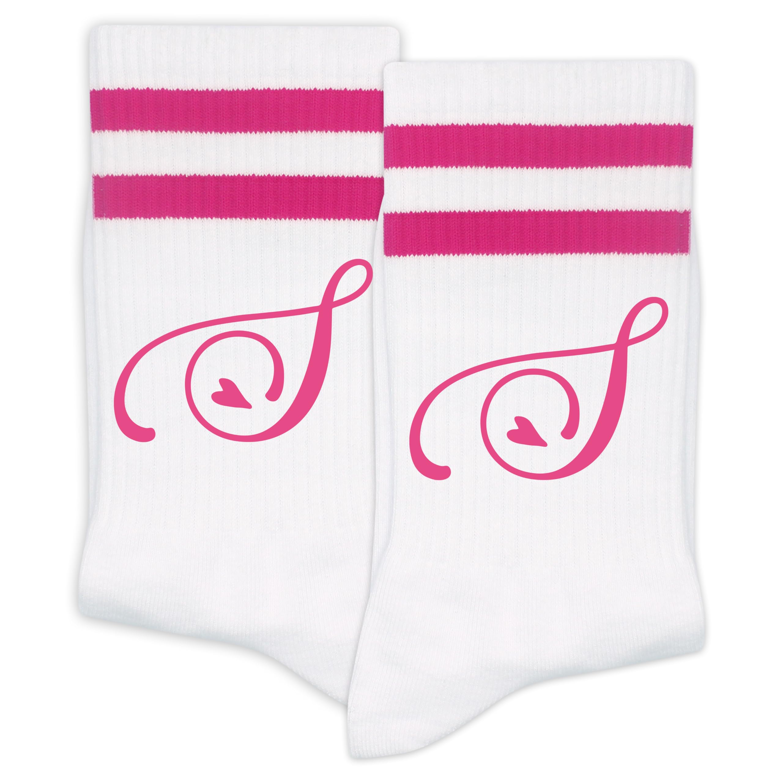 Photo 1 of Women's Socks with 'S' - Hot Pink, Perfect for Ladies, Moms, Friends & Sisters - Birthday & Valentine's Day Gifts (019)