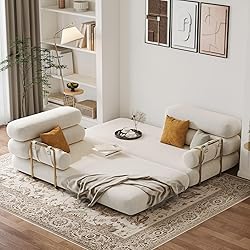 homary Velvet Futon Sofa Bed 81" 3-Seater