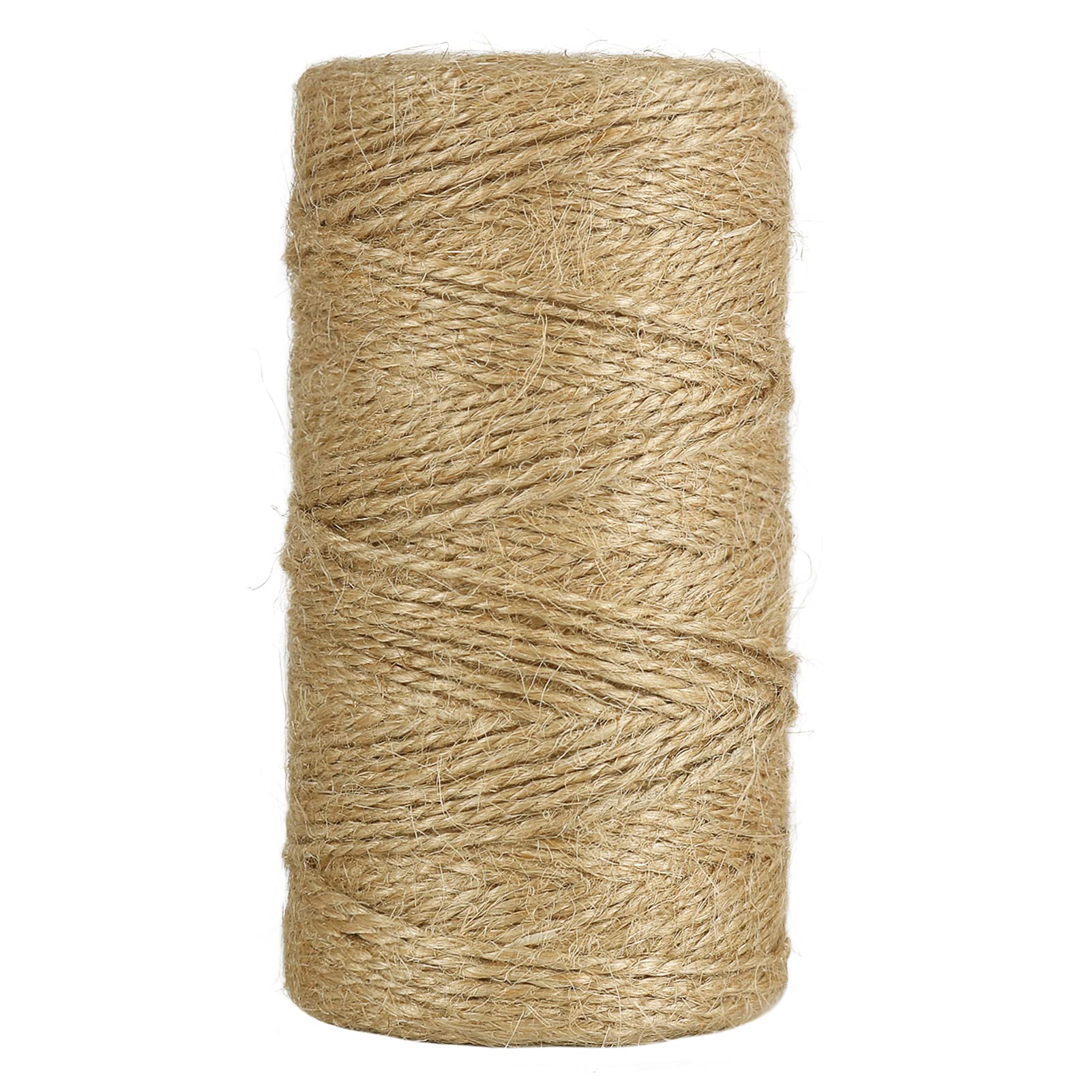 tenn well 1.2mm Jute Twine String, 100m Natural Jute Twine Garden String for Gift Wrapping, Packing and Crafts Decorations (Brown)