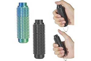 SnapMorph Little Ouchies Fidget Toys, Pain Stim Toy with Buttons and Spinning - Stress Relief & Pain Relief Stimulation for Adults & Teens,2PCS Black+Green