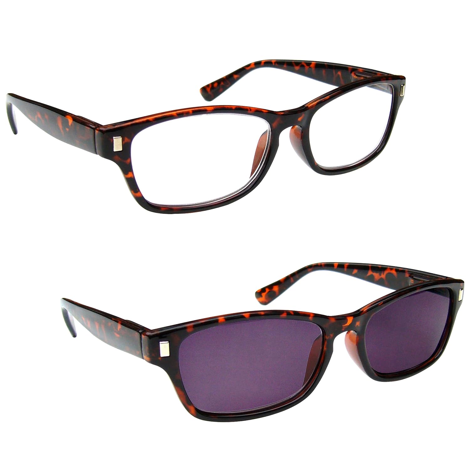 The Reading Glasses Company Brown Tortoiseshell Readers with UV400 Sun Reader Value