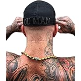 OL' Man Black ON Black Back Style Stretch FIT Cotton HAT