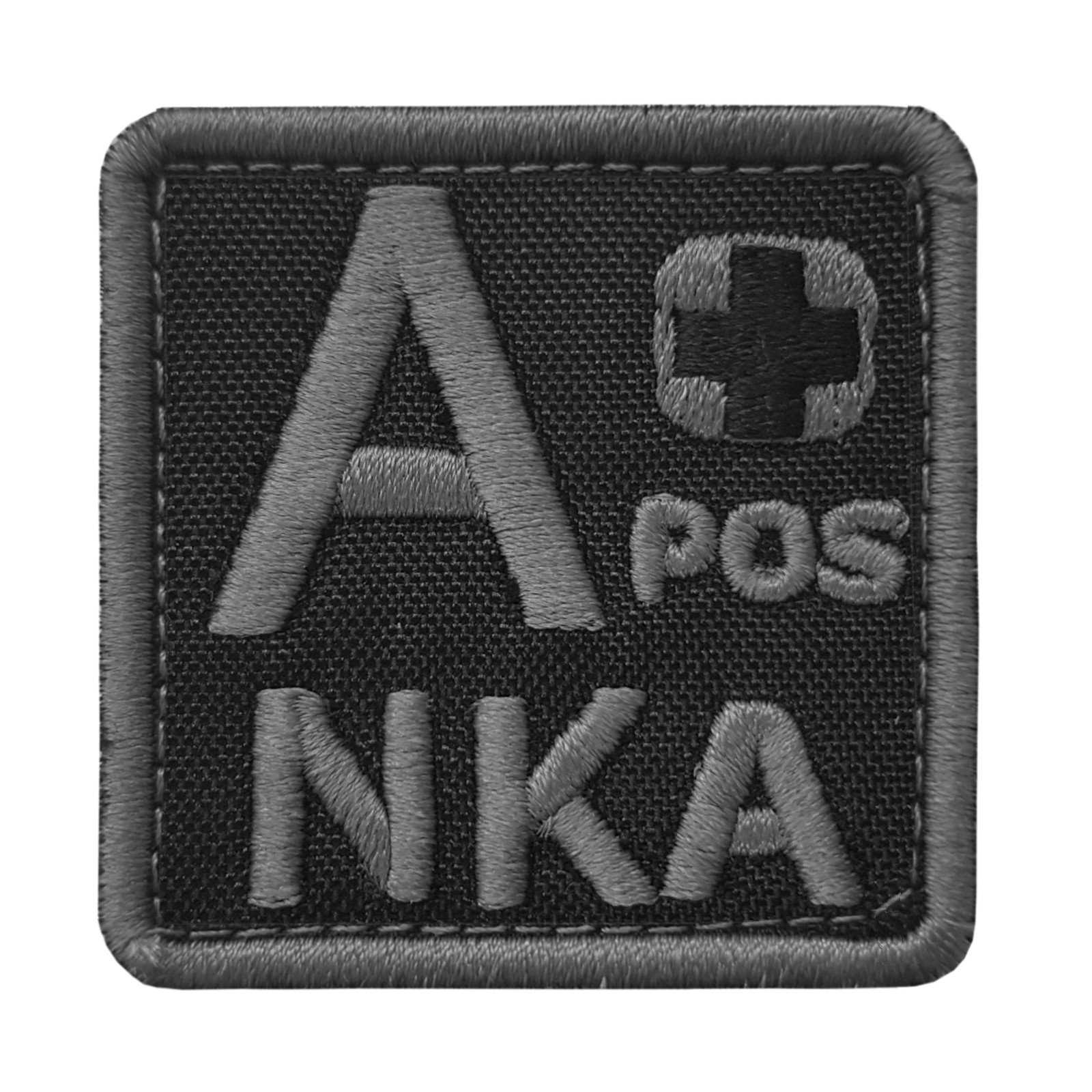 ACU A POS A+ NKA Blood Type Subdued ECWCS Embroidered Touch Fastener Patch