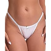 Satini Women's Tanga Bikini Briefs Satin Panties