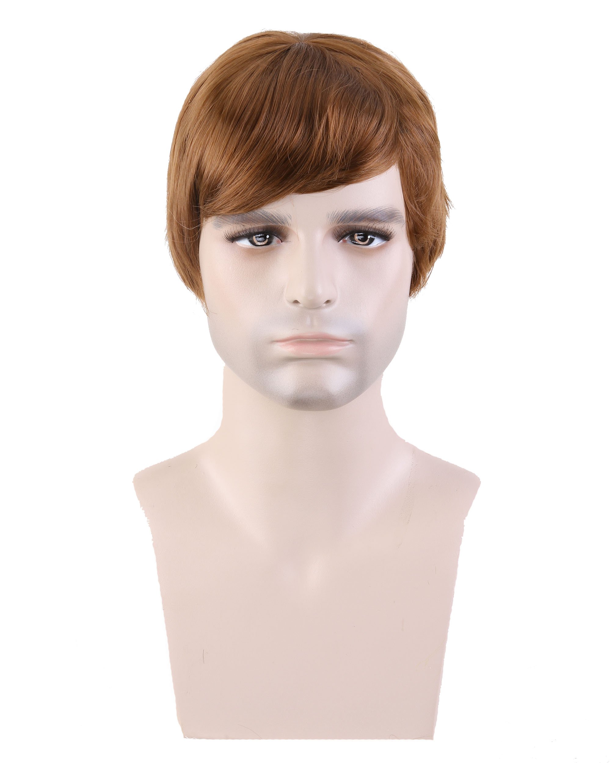 Fashion Men's Short Layered Wig (Model: Jf010471) (Light Brown)
