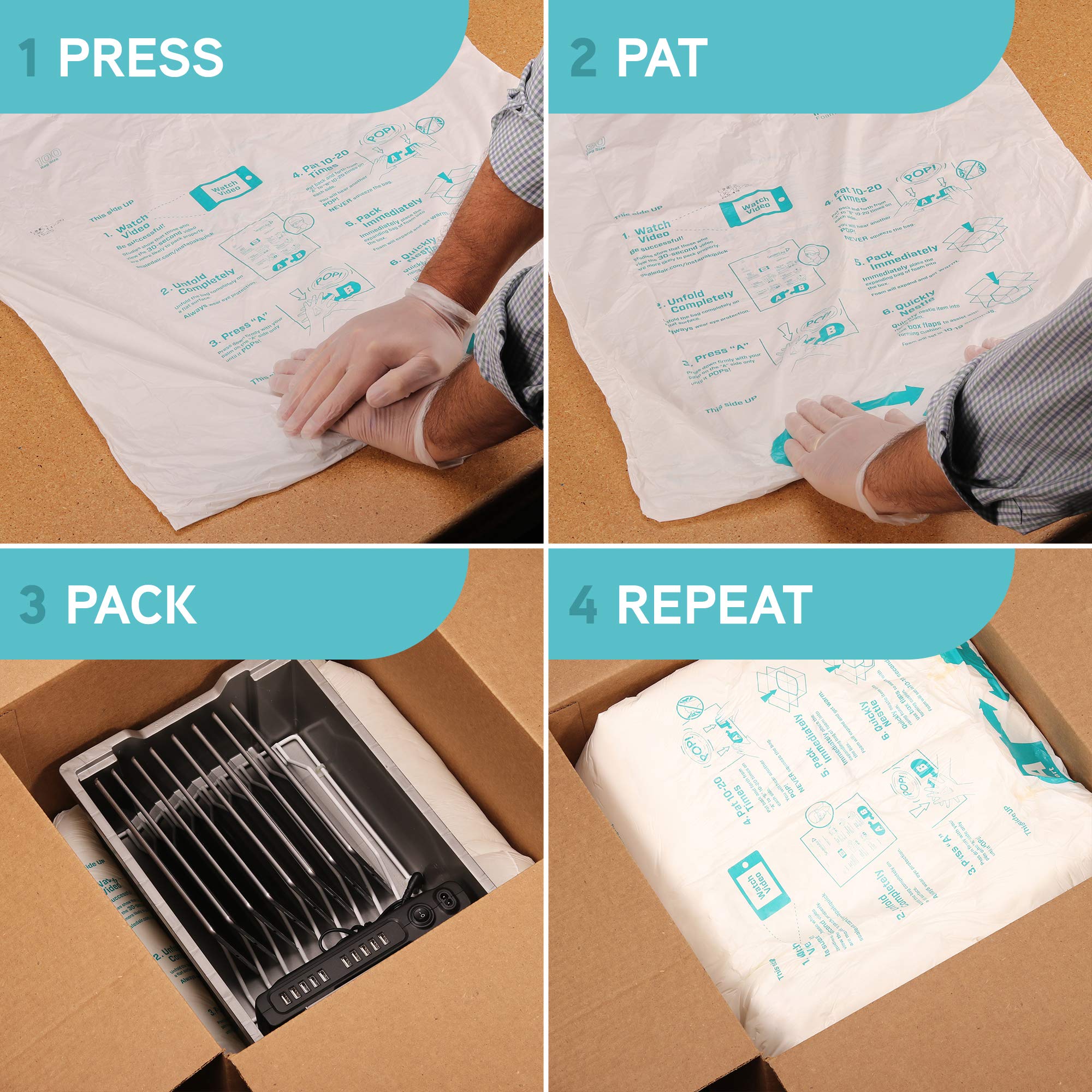 Sealed Air Instapak Quick RT 100 Heavy Duty Expandable Foam Bag, For