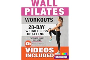 Wall Pilates Workouts: 28-Day Challenge with Exercise Chart for Weight Loss | 10-Min Routines for Women, Beginners and Senior