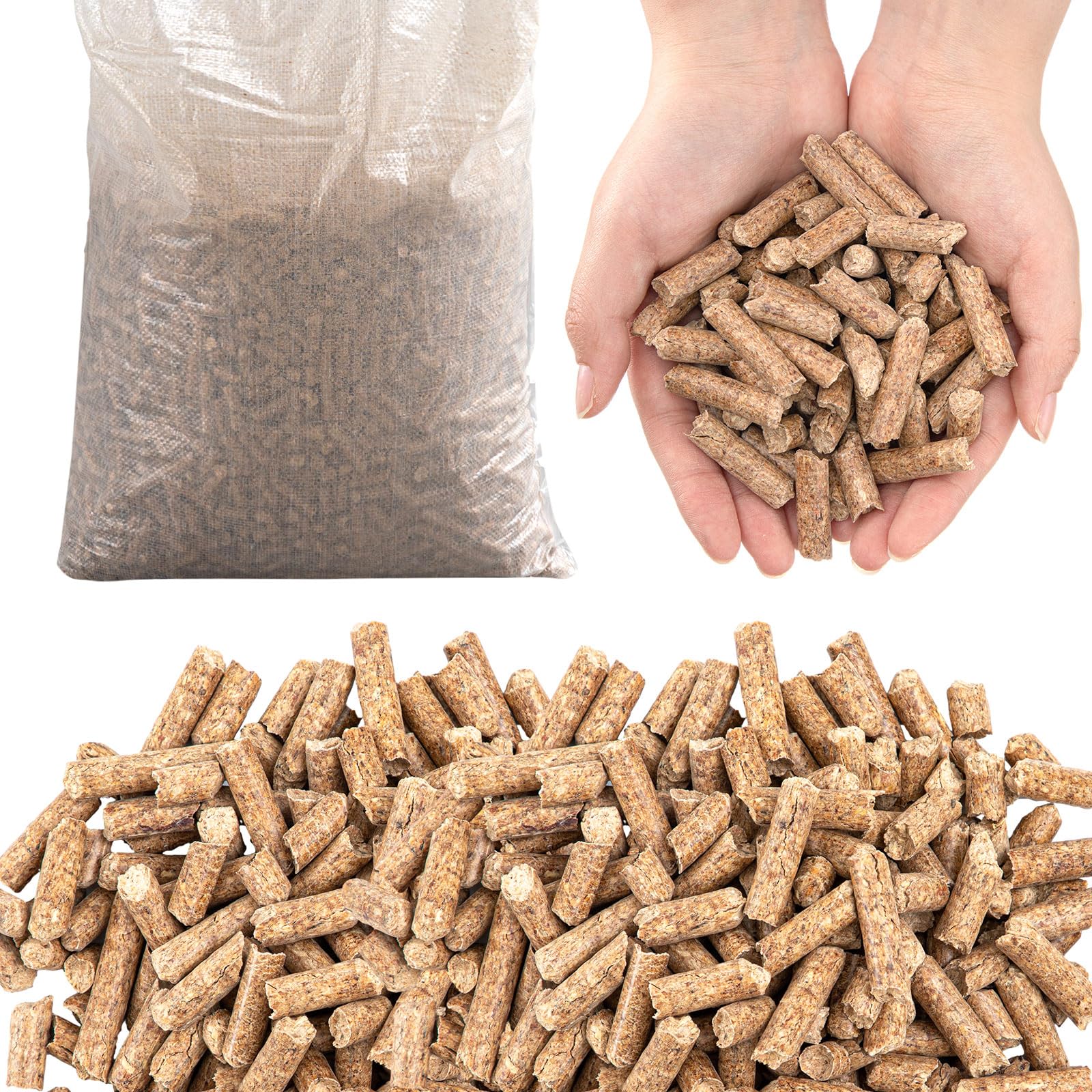 Photo 1 of Juinte 9 Kg/ 20 Lbs Barley Straw Pellets Natural Pond Water Clarifier for Cloudy Ponds Clean Water Gardens Fountains, Safe for Fish, Plant, Pet Safe