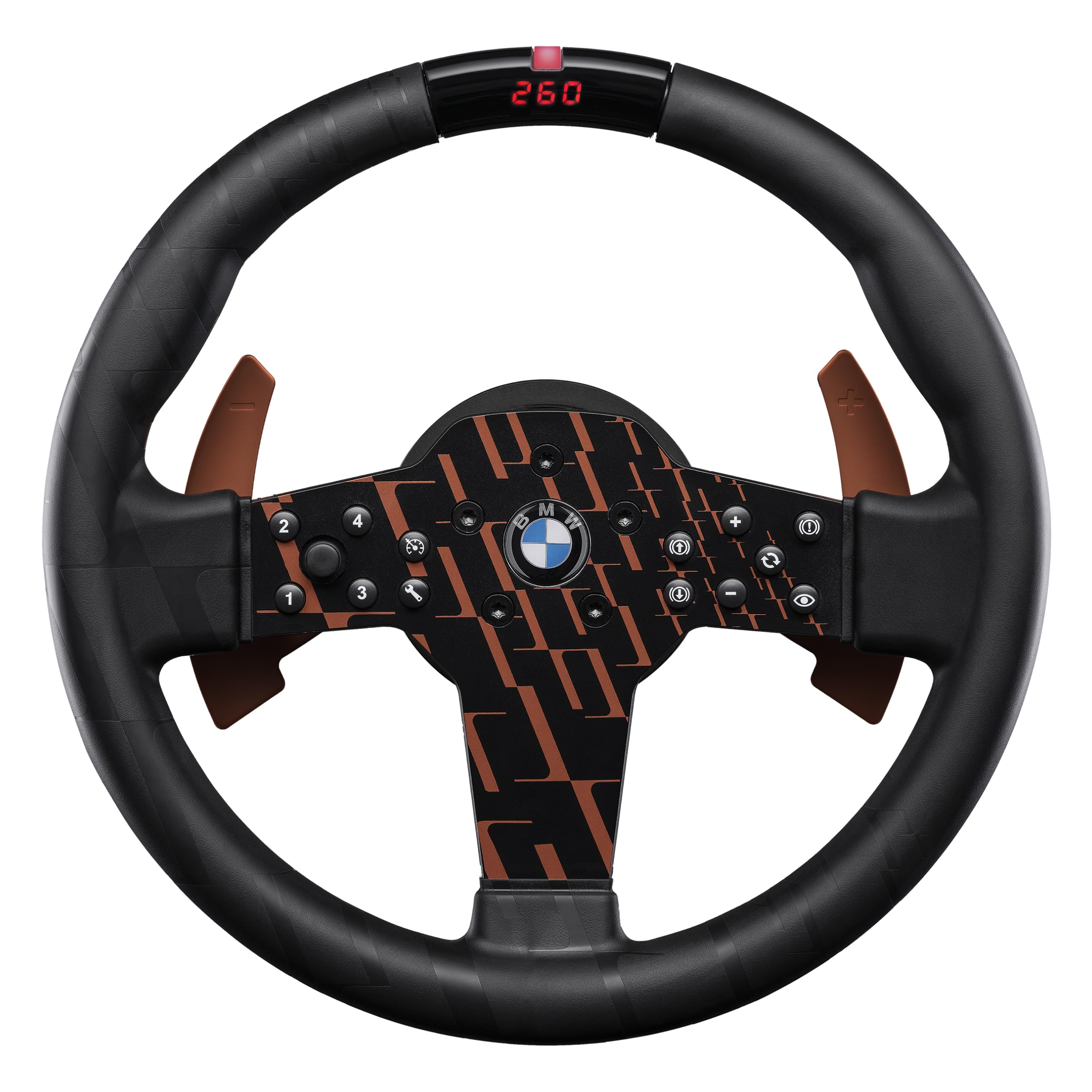 FANATEC Sim Racing CSL Steering Wheel BMW – Rubberized Grip, LED Display, RevStripe, Metal Shifter Paddles – PC, PS5, PS4