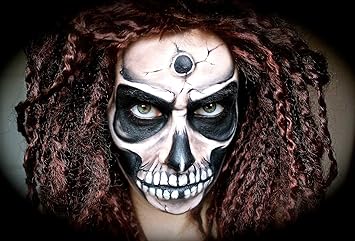 Halloween Skull Effect Complete Makeup Set Set Includes 1x