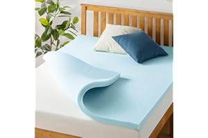 Best Price Mattress 1.5 Inch Ventilated Memory Foam Mattress Topper, Cooling Gel Infusion, CertiPUR-US Certified, Dorm Essentials, Twin XL