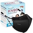 WWDOLL Kids KN95 Face Mask 50 Pack, 5-Layers Breathable KN95 Masks for Children, Black