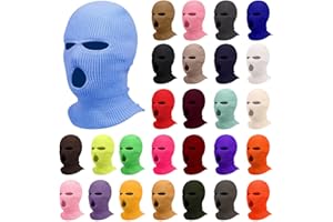 CMIT 3 Holes Knitted Full Face Cover Ski Neck Gaiter, Winter Warm Balaclava for Outdoor Sports Ski Mask for Men and Women