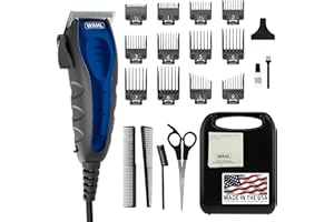 Wahl USA Self Cut Compact Corded Clipper Personal Haircutting Kit with Adjustable Taper Lever, and 12 Hair Clipper Guards for Clipping, Trimming & Personal Grooming – Model 79467