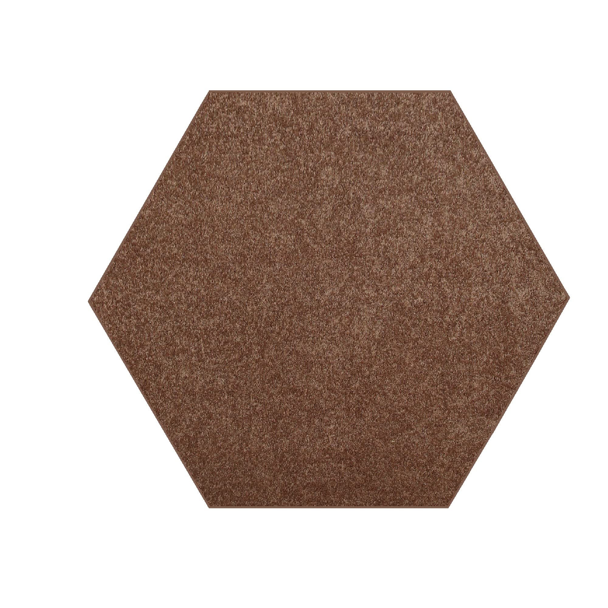 Furnish my Place Modern Indoor/Outdoor Commercial Solid Color Rug – Brown, 9′ Hexagon, Pet and Kids Friendly Rug. Made in USA, Area Rugs Great for Kids, Pets, Event, Wedding