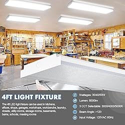 FAITHSAIL Dimmable 4FT LED Wraparound Light, 3 CCT