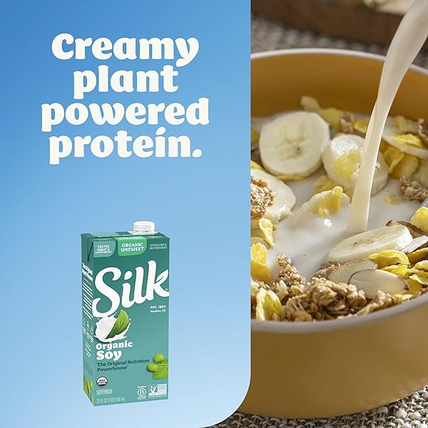 SILK SOYMILK, UNSWEETENED, 1 QUART