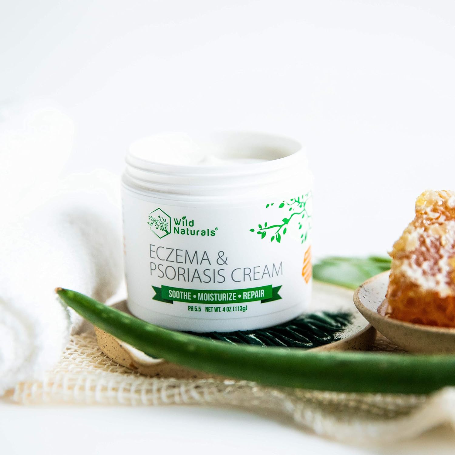 Wild Naturals Eczema Psoriasis Cream - for Dry, Irritated Skin, Itch Relief, Dermatitis, Rosacea, and Shingles. Natural 15-in-1 Formula Promotes Healing and Calms Redness, Rash and Itching Fast: Health & Personal Care