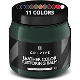 Leather Recoloring Balm Green 10 oz, Leather Color Restorer, for Sofa, Car | Covers scratches, scuffs &amp; faded areas &ndash; restores green leather and renews faded areas on couches, car seats, shoes &amp; bags