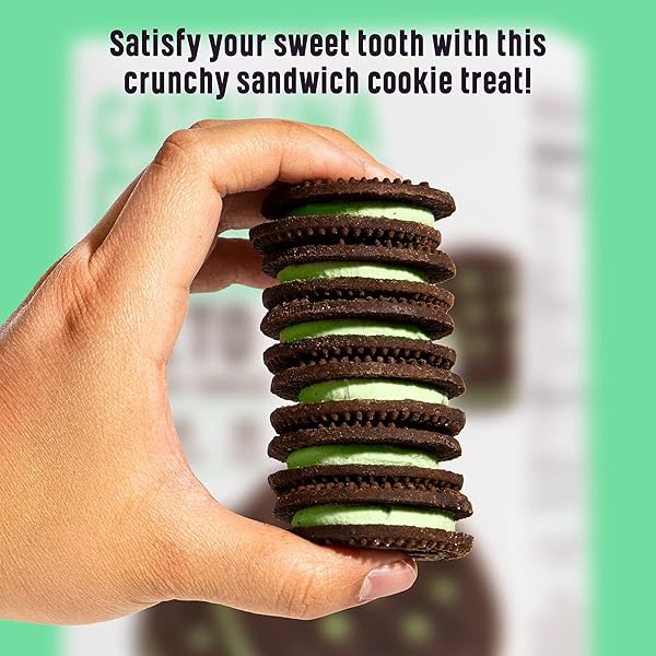 CATALINA CRUNCH CHOCOLATE MINT KETO SANDWICH COOKIES 6.8 OZ BOX | KETO SNACKS | LOW CARB, LOW SUGAR | VEGAN COOKIES, PLANT BASED PROTEIN COOKIES | KETO FRIENDLY FOODS, KETO DESSERT