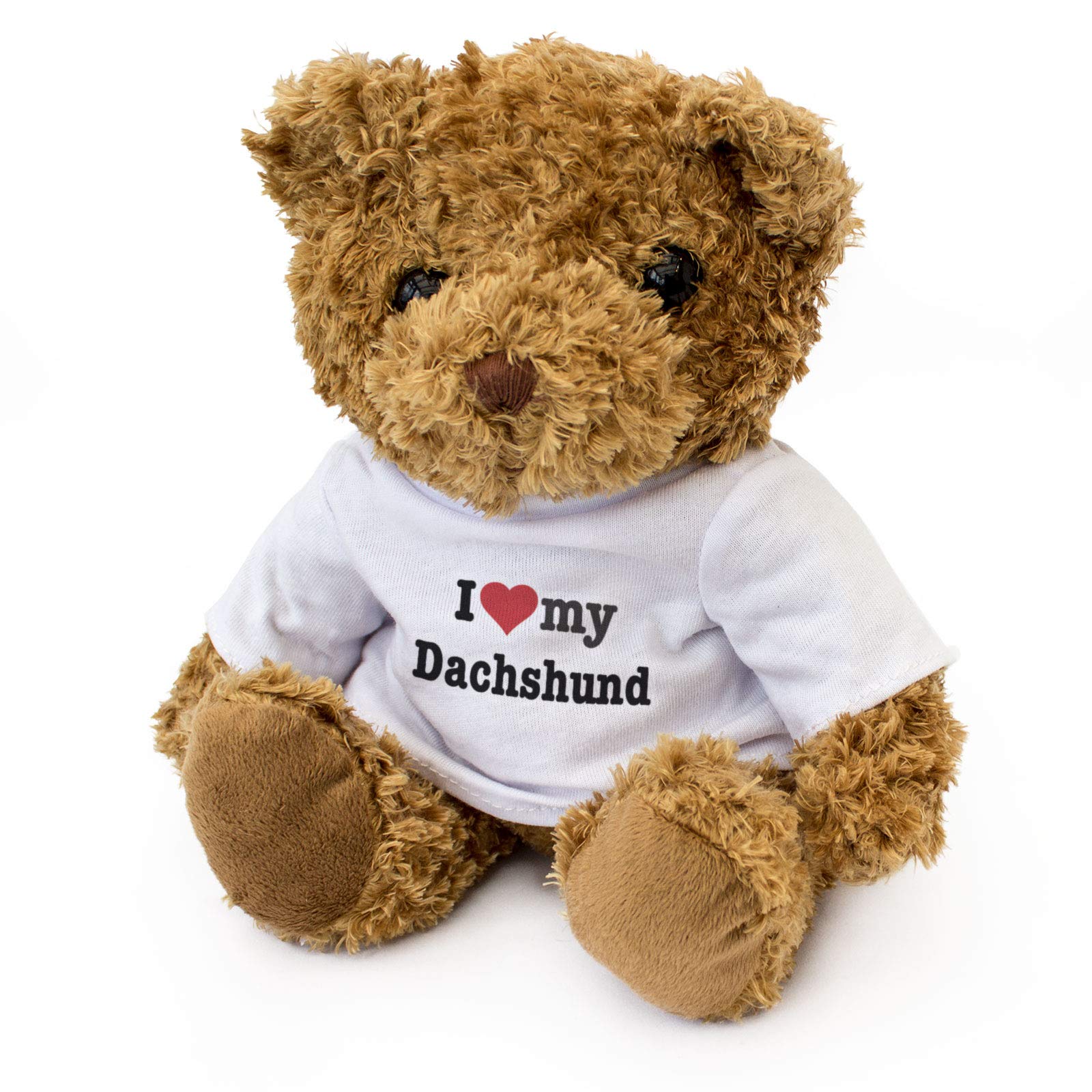 I LOVE MY DACHSHUND - Teddy Bear - Cute Soft Cuddly - Dog Gift Present Birthday Xmas