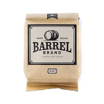 Rum Barrel Aged Premium Whole Bean Coffee Barrel Brand By Death Wish Coffee 8 Ounce Bag