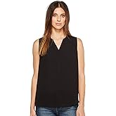 NYDJ Women’s Sleeveless Pintuck Blouse | Classic Lightweight Top