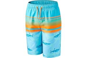 BARRACUDA BAY Boys Swim Trunks Quick-Dry w/Ultra Soft Jersey Lining Premium Eco Material UPF 50+