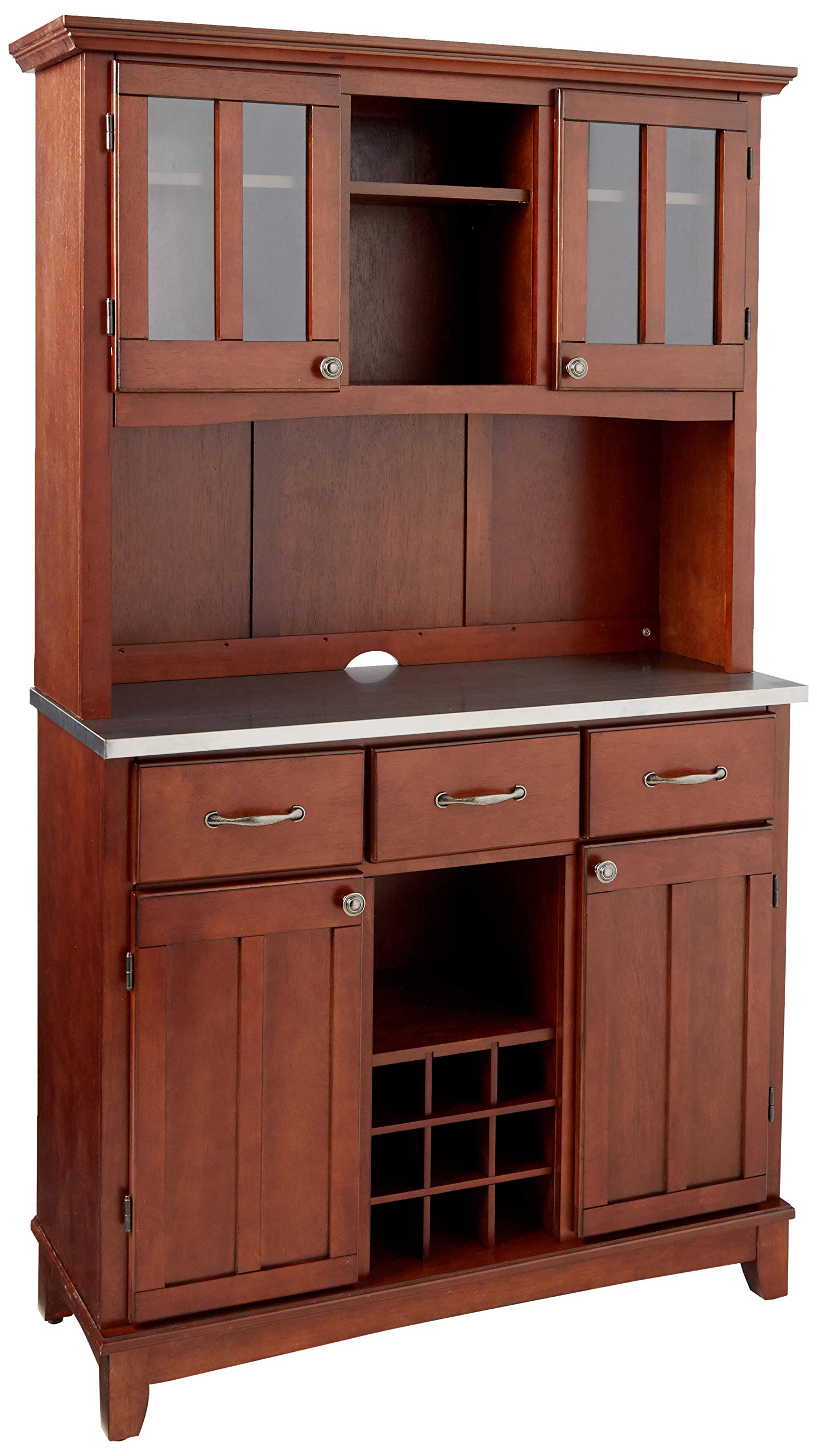 Buy Home Styles Buffet of Buffets Hutch Cherry with Stainless Steel Top